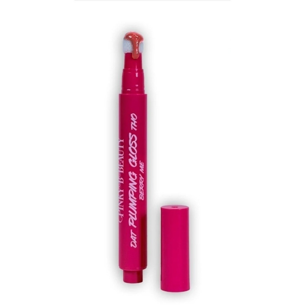 Pinky B Beauty Berry Me Lip Gloss Plumper New In Box .10fl Oz Dat Plumping Gloss